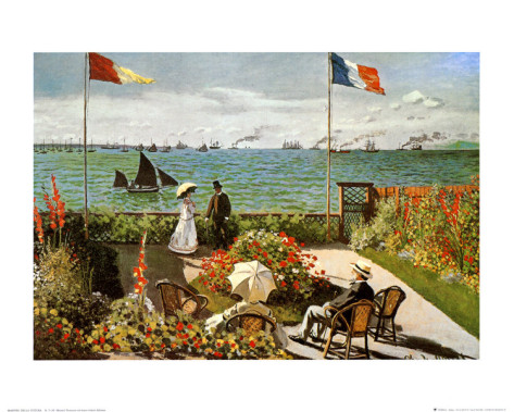 Balcony On The Sea At Saint Adresse-Claude Monet Painting